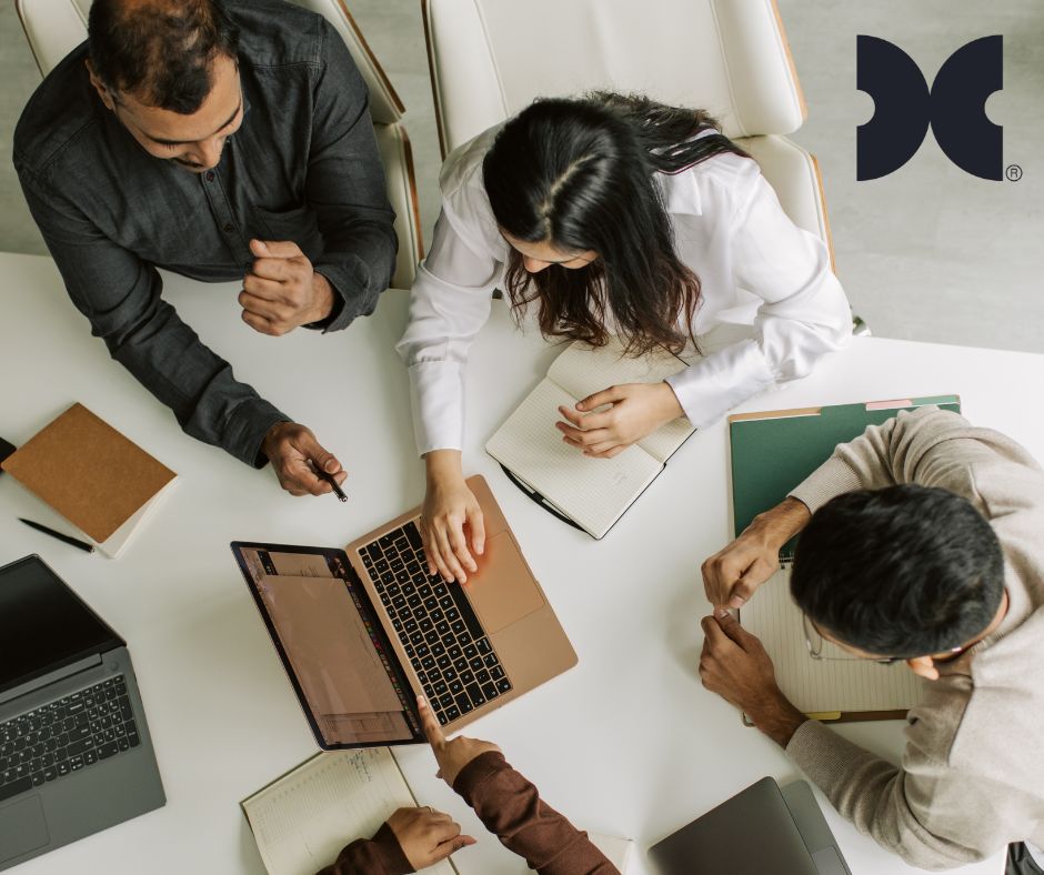 four people in conversation four people in conversation